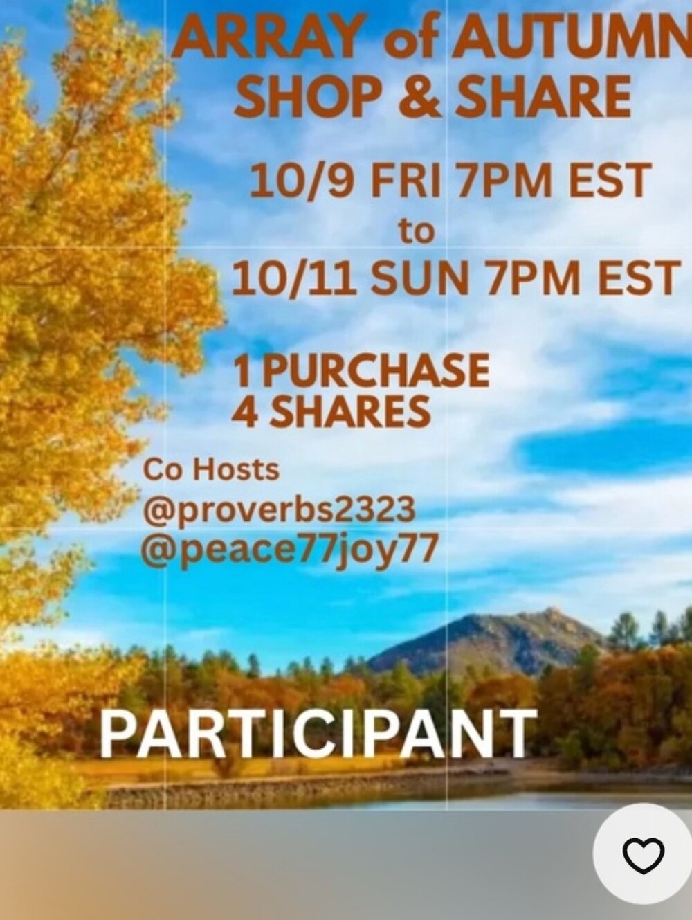 Array Of Autumn Shop & Share Participant